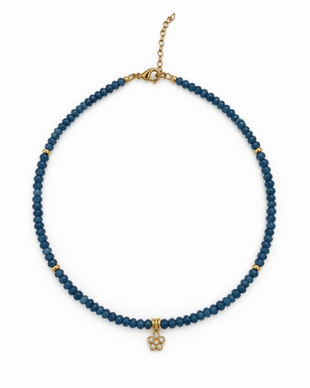Navy Blue Capri Necklace